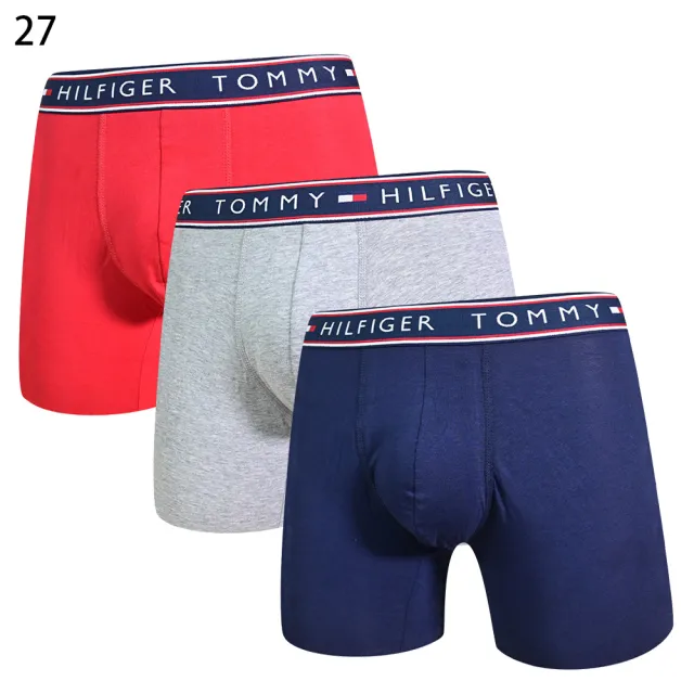 【Tommy Hilfiger】3入組 Cotton Stretch 男內褲 棉質彈性舒適 平口褲/四角褲/Tommy內褲(三款任選)