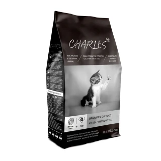 【CHARLES 查爾斯】無穀貓糧 2包超值組 5kg 送 1.5kg 幼母貓(幼貓 母貓 貓飼料 無穀飼料 寵物飼料)