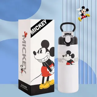 【Disney 迪士尼】玩具總動員316不鏽鋼兒童輕便提環吸管直飲保溫杯 - 570ml(米奇/巴斯光年/草莓熊/三眼怪)