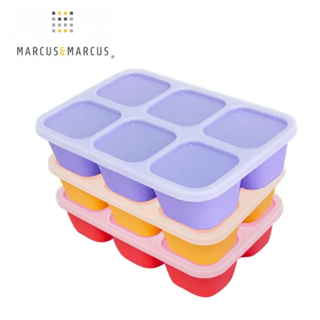 【MARCUS&MARCUS】動物樂園造型矽膠副食品分裝保存盒3入組-(多款任選)