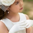 【橘魔法】純白緞面禮服手套(禮服搭配 配件 婚宴 喜酒 婚禮 禮儀 拍照 攝影 女童 兒童 童裝)