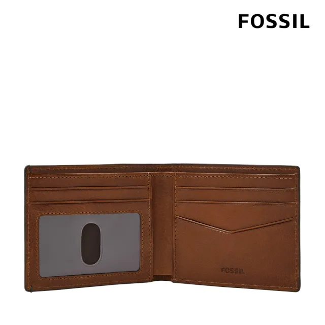 【FOSSIL 官方旗艦館】Bronson 真皮證件格皮夾-咖啡色 ML4562210(禮盒組附鐵盒)