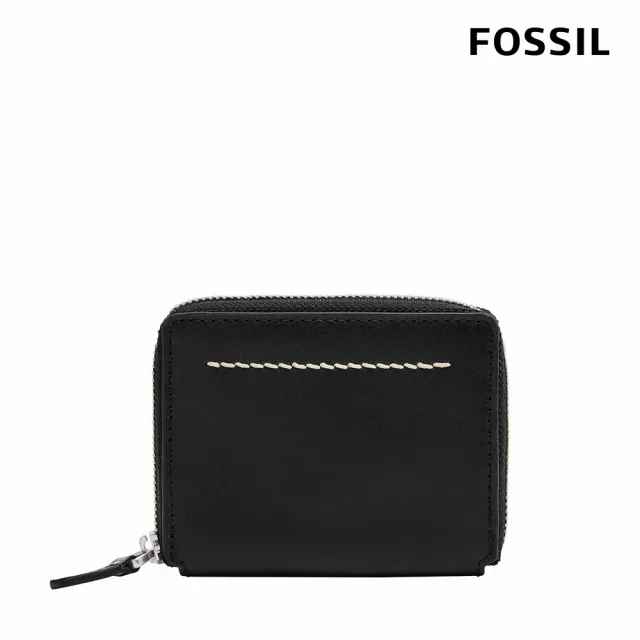 【FOSSIL 官方旗艦館】Westover 真皮拉鍊卡片包-黑色 ML4584001 雙11/1111(禮盒組附鐵盒)