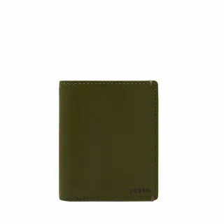 【FOSSIL 官方旗艦館】Joshua 仙人掌純素皮革皮夾-沼綠色 ML4462B376(禮盒組附鐵盒)