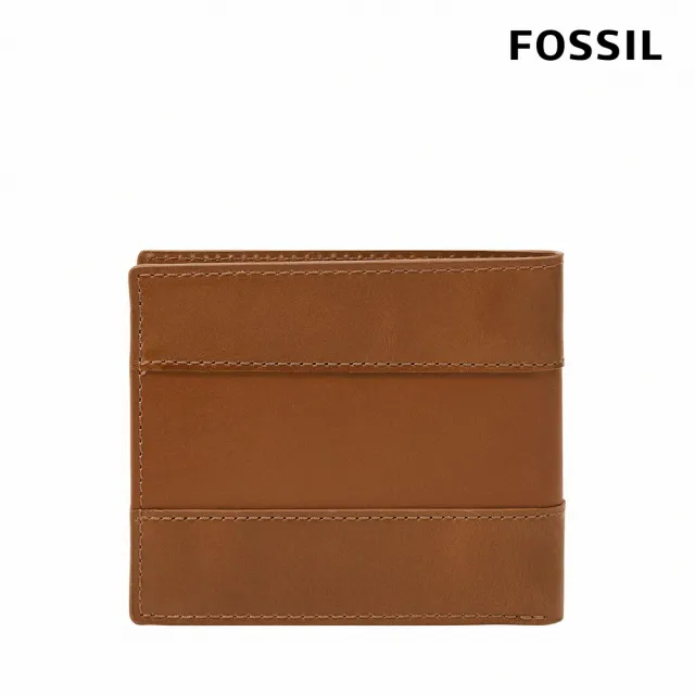 【FOSSIL 官方旗艦館】Everett 真皮大零錢袋皮夾-金棕色 ML4400216(禮盒組附鐵盒)