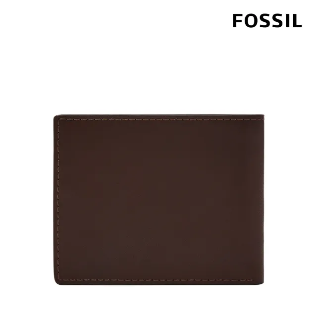 【FOSSIL 官方旗艦館】Bronson 真皮證件格皮夾-義式咖啡色 ML4561206(禮盒組附鐵盒)