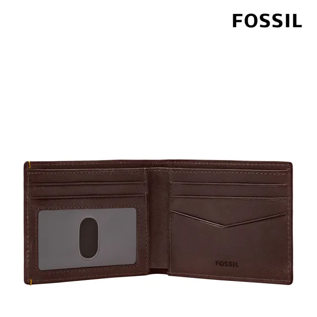 【FOSSIL 官方旗艦館】Bronson 真皮證件格皮夾-義式咖啡色 ML4563206(禮盒組附鐵盒)
