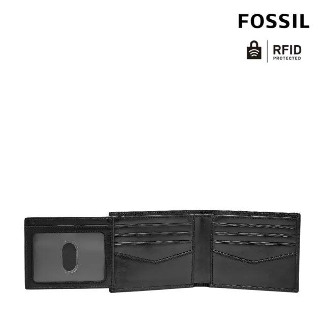 【FOSSIL 官方旗艦館】Ryan 菱形金屬logo基本款實用男短夾(禮盒組附鐵盒 多色可選)