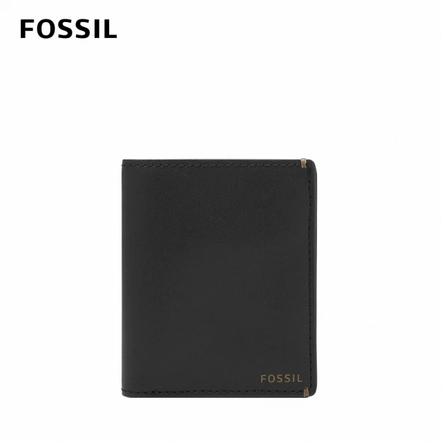 【FOSSIL 官方旗艦館】Joshua 仙人掌純素皮革皮夾-黑色 ML4462B001(禮盒組附鐵盒)