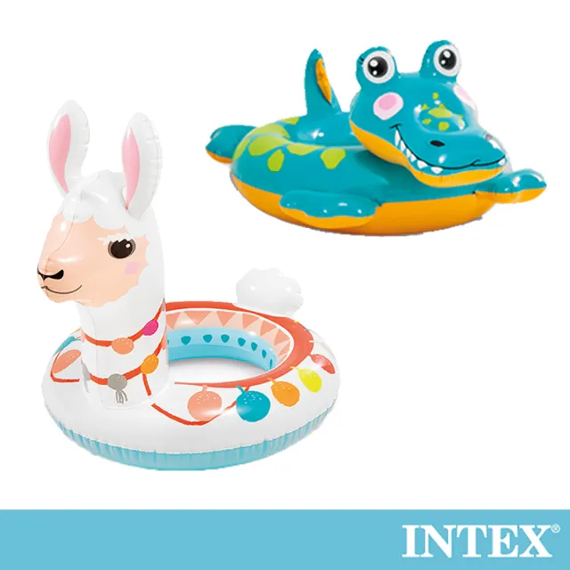 【INTEX】造型游泳圈-羊駝/鱷魚(適用3-6歲_58221)
