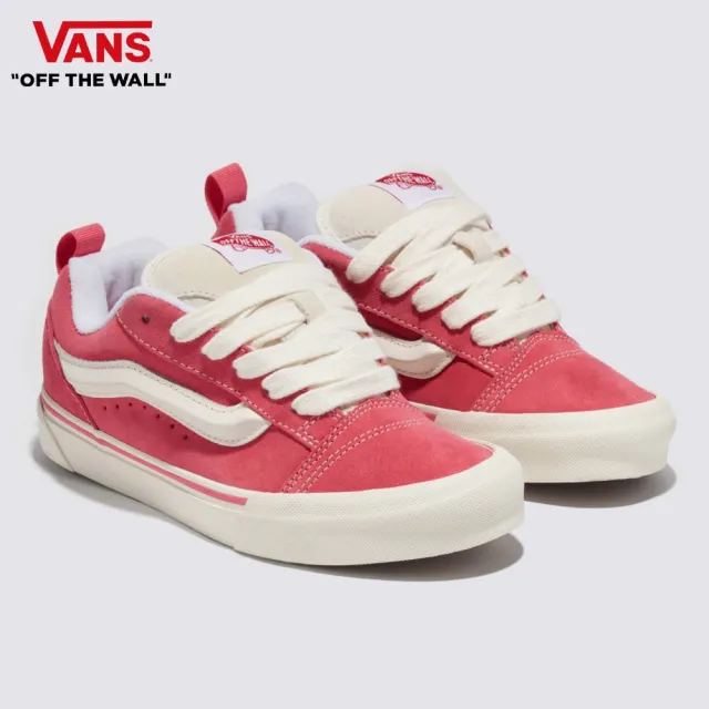 【VANS 官方旗艦】Knu Skool 男女款粉紅色滑板鞋/休閒鞋