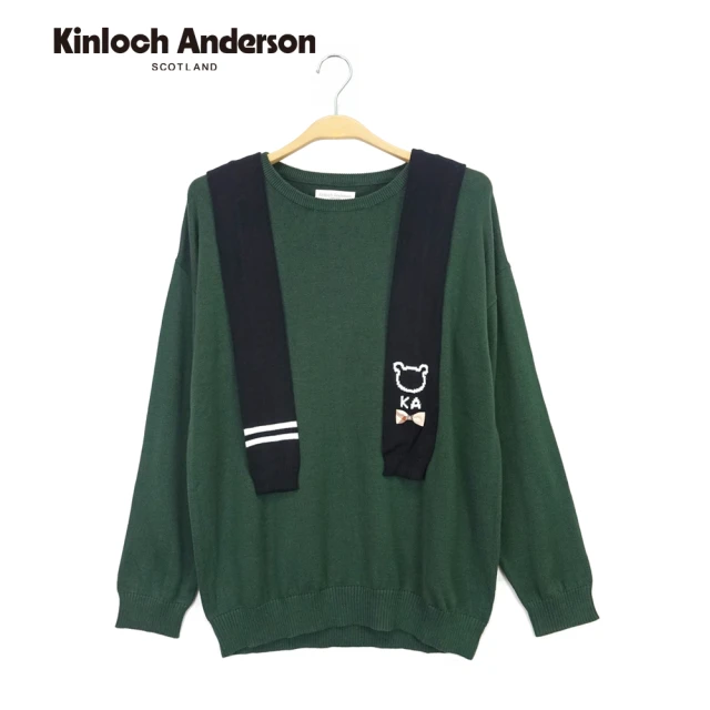 Kinloch Anderson 小熊披肩造型針織長袖上衣 金安德森女裝(KA0879029)