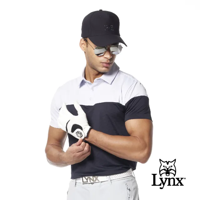 【Lynx Golf】首爾高桿風格！男款合身版銀離子抗菌機能立體凸印設計短袖POLO衫/高爾夫球衫(三色)