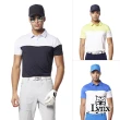 【Lynx Golf】首爾高桿風格！男款合身版銀離子抗菌機能立體凸印設計短袖POLO衫/高爾夫球衫(三色)