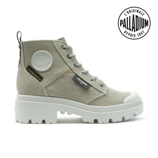 PalladiumPalladium PALLABASE WASHED有機棉拉鍊帆布靴/休閒鞋-女鞋-淺綠(99120-379)