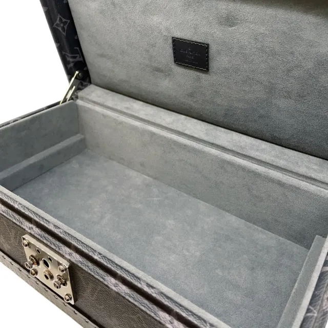 【Louis Vuitton 路易威登】COFFRET 8 MONTRES 黑色原花紋腕錶收藏盒/硬箱錶盒/表盒(M20016)
