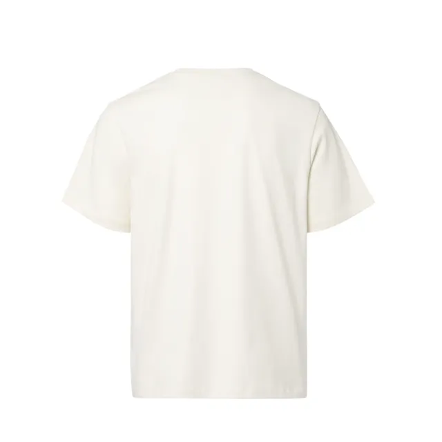 【Timberland】中性復古白徽章圖案短袖T恤(A6EC9CM9)