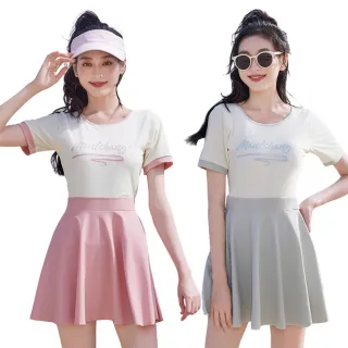 【Kosmiya】1套 甜系公主遮肚顯瘦連身泳裝/連身泳裝/保守泳裝/溫泉泳裝/防曬泳裝(2色可選/L-2XL)