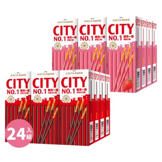 【有田製果】CITY城市一族棒狀餅乾25gx24盒(巧克力/草莓)