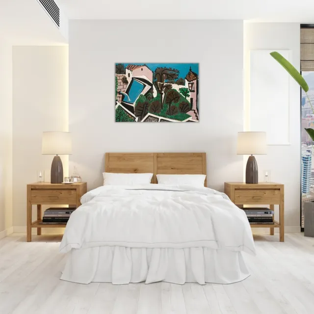 《俱樂部》畢卡索．立體派 世界名畫 經典名畫 風景油畫-無框60x80CM