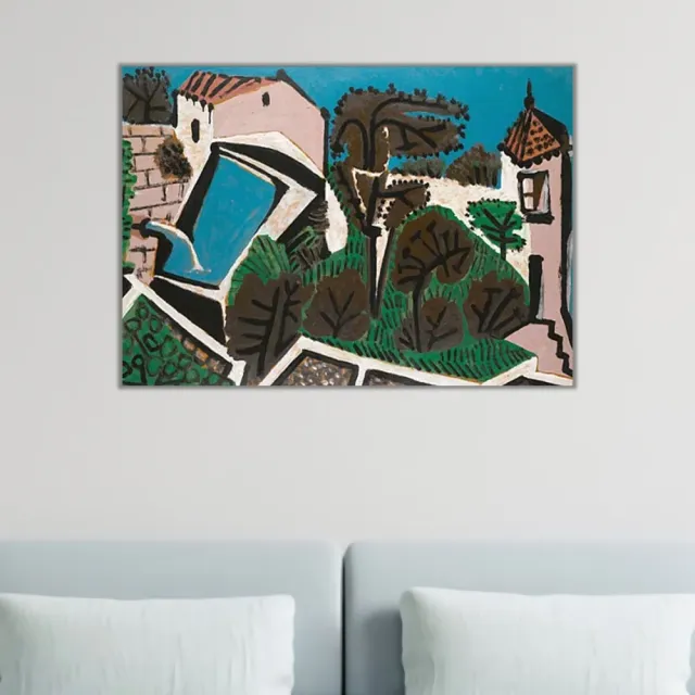 《俱樂部》畢卡索．立體派 世界名畫 經典名畫 風景油畫-無框60x80CM