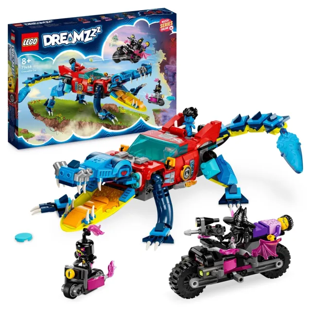 【LEGO 樂高】DREAMZzz 71458 鱷魚車(摩托車 追夢人的試煉 玩具車)