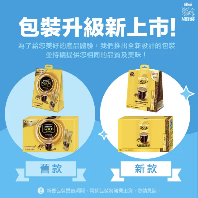 【NESCAFE 雀巢咖啡】金牌微研磨咖啡隨身包2g x20入/盒