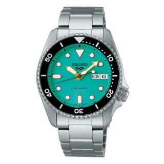 【SEIKO 精工】官方授權 5 Sports系列 經典復古 男機械腕錶 綠 錶徑38mm-SK008(SRPK33K1)