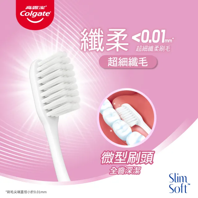 【Colgate 高露潔】纖柔超細纖毛牙刷3入(超軟毛/小巧刷頭)