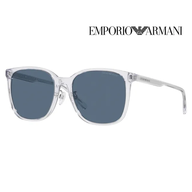 【EMPORIO ARMANI】亞曼尼 易烊千璽廣告透明款 時尚太陽眼鏡 EA4206D 5893/80 透明框抗UV藍灰鏡片 公司貨