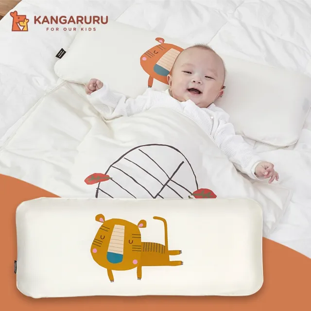 【Kangaruru】幼兒3D AIR MESH甜睡長型枕_6色可選(韓國 嬰兒枕 兒童枕 總代理公司貨)