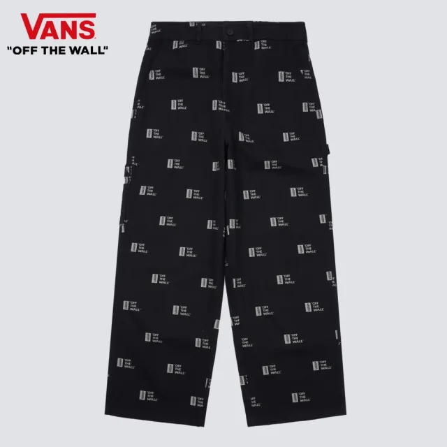 【VANS 官方旗艦】Workwear 男女款黑色Logo圖案工裝長褲