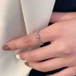【MoonDy】戒指 戒指女生 925純銀戒指 可調式戒指 方鑽戒指 戒指女生韓版 女友生日禮物 婚禮小禮物