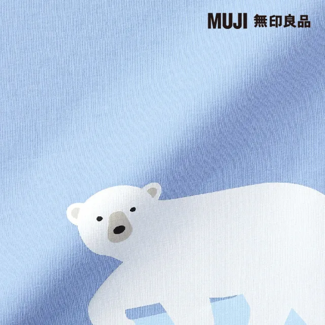【MUJI 無印良品】兒童棉混聚酯纖維印花短袖T恤(共9色)