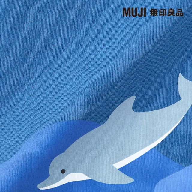 【MUJI 無印良品】兒童棉混聚酯纖維印花短袖T恤(共9色)