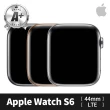 【Apple】A 級福利品 Apple Watch S6 LTE 44mm 不鏽鋼錶殼(副廠配件/錶帶顏色隨機)