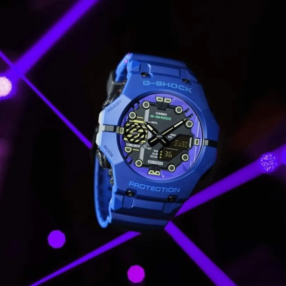 【CASIO 卡西歐】G-SHOCK 科幻世界 藍牙 碳核心防護構造休閒腕錶(GA-B001CBR-2A)