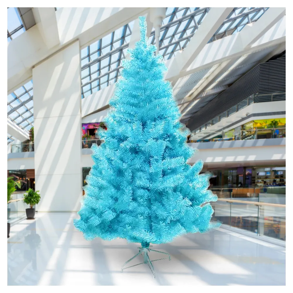 【摩達客】台製豪華型15尺/15呎 450cm 冰藍色聖誕樹 裸樹(不含飾品/不含燈/本島免運費)