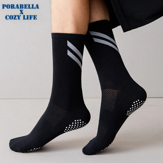 Porabella 男生瑜珈襪 襪子 瑜珈襪 止滑中筒襪 普拉提襪 防滑襪 運動襪子 YOGA SOCKS