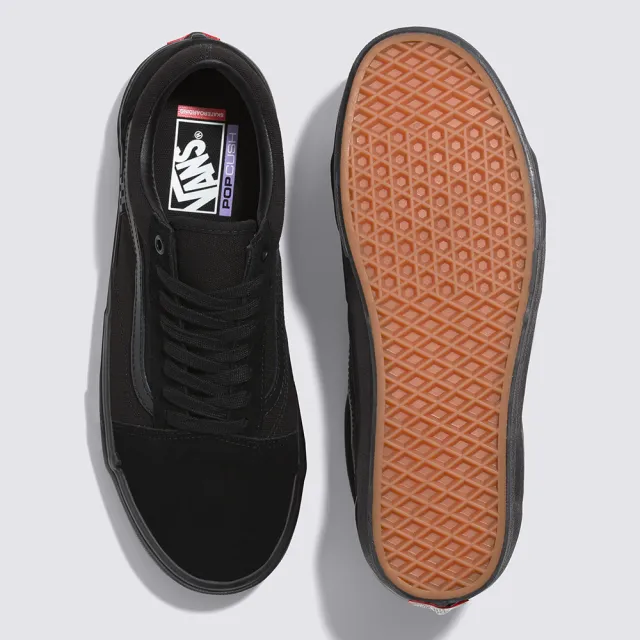 【VANS 官方旗艦】Skate Old Skool 男女款黑色專業滑板鞋