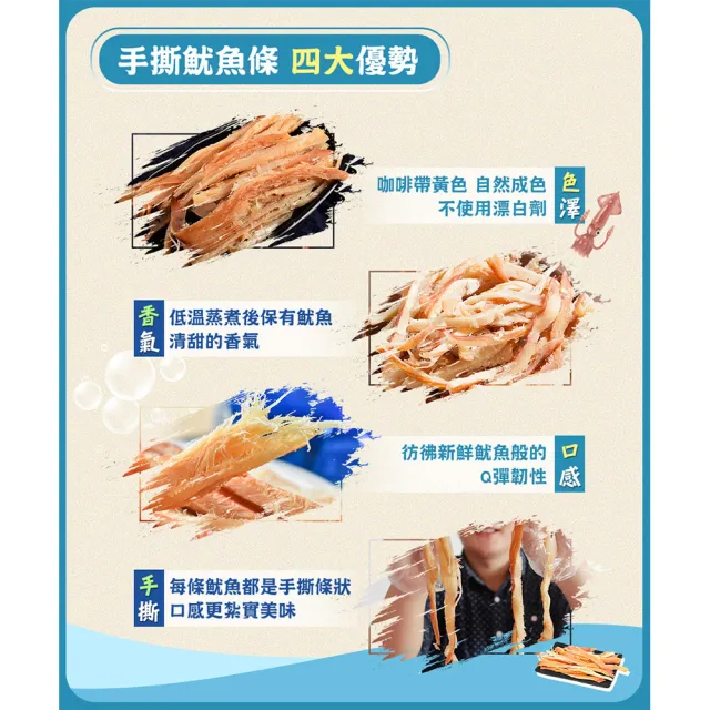 【Calamar】阿根廷100%手撕深海魷魚條/魷魚條/零食(100gx10包)