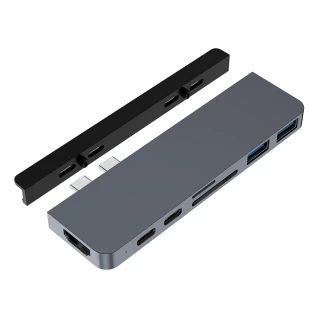 【HyperDrive】7-in-2 USB-C Hub 二代-太空灰(適用M1/M2/M3)