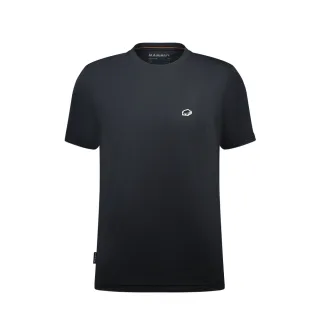 【Mammut 長毛象】Mammut Essential T-Shirt AF Men 防曬布章LOGO短袖T恤 男款 黑PRT1 #1017-05080-00253