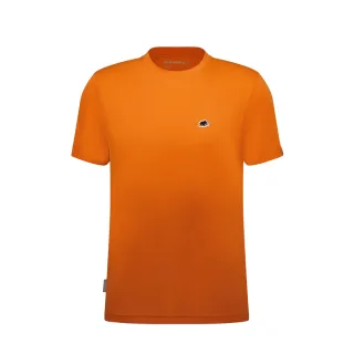 【Mammut 長毛象】Mammut Essential T-Shirt AF Men 防曬布章LOGO短袖T恤 男款 深柑桔橘PRT1 #1017-05080