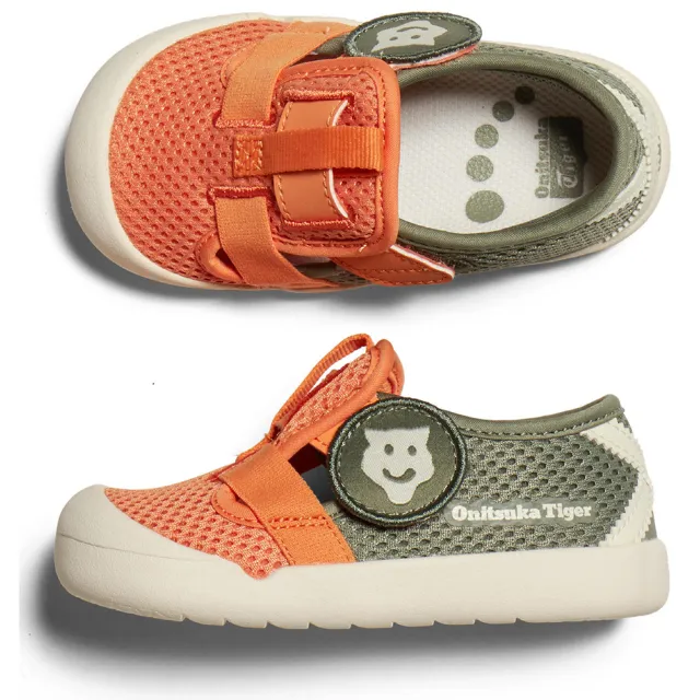 【Onitsuka Tiger】鬼塚虎 KIDS 軍綠橘配色 MEXICO 66 SANDAL 小童鞋 休閒鞋 (1184A199-800)