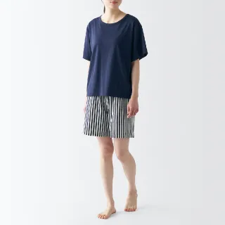 【MUJI 無印良品】女清爽舒適棉質短袖家居睡衣(共4色)