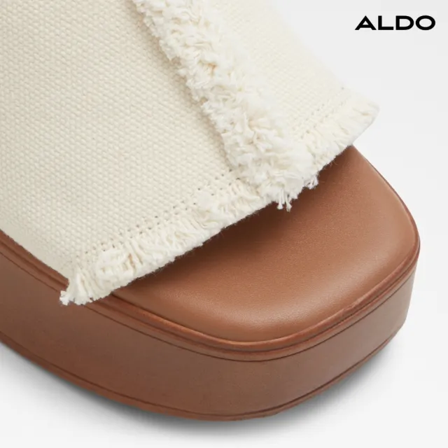 【ALDO】MAYSEE-個性厚底涼拖鞋-女鞋(米白色)