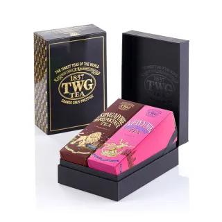 【TWG Tea】時尚茶罐雙入禮盒組 獅城早餐茶100g+紐約早餐茶100g(黑茶)