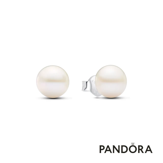 【Pandora官方直營】珍珠針式耳環(7mm)