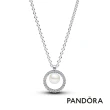 【Pandora官方直營】圓形鑲邊珍珠項鏈
